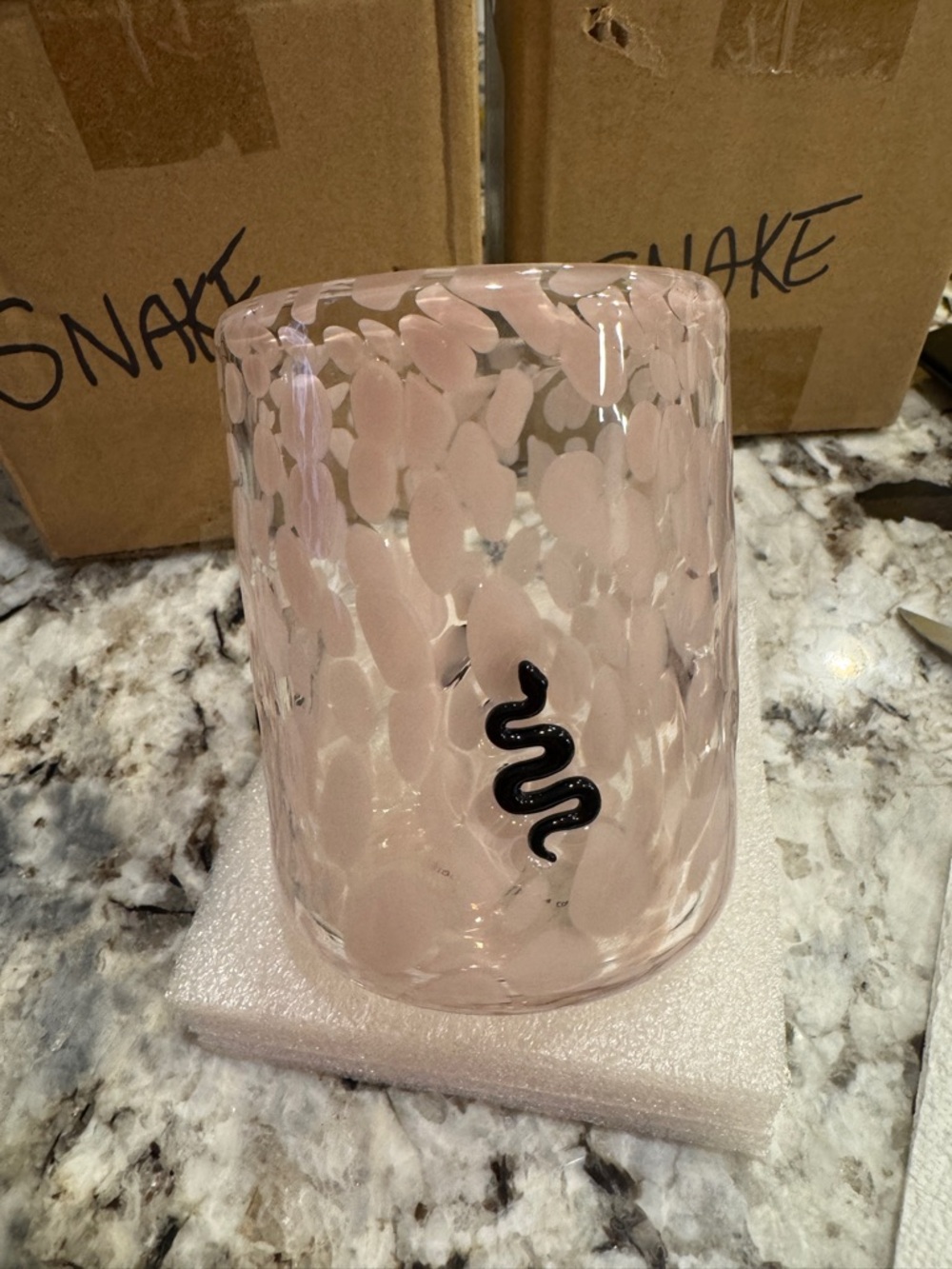 NEW Anthropologie Halloween The Mystic Confetti Icon Juice Glass, Snake - Picture 6 of 6